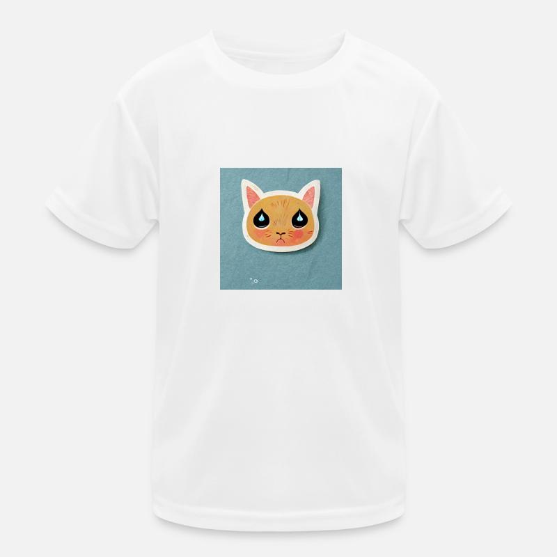 Chat de dessin animé mignon T-shirt sport Enfant