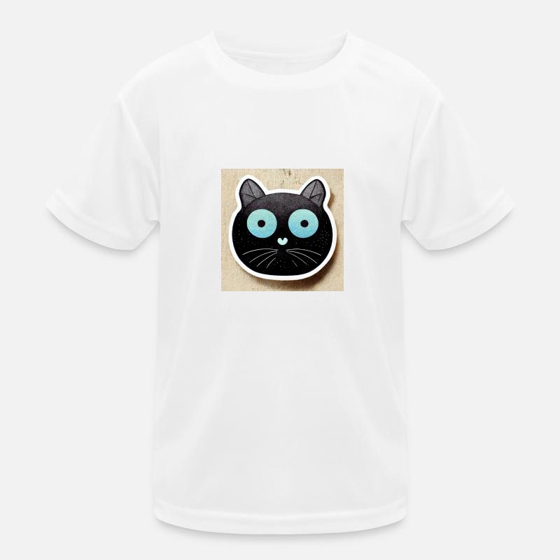 Chat de dessin animé mignon T-shirt sport Enfant