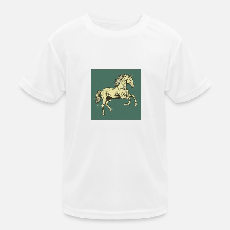 Retro Pferd Kinder Funktions-T-Shirt