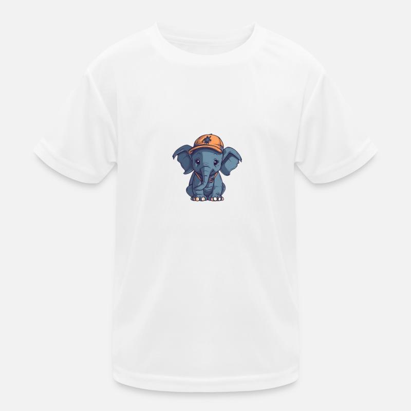 elefant mit mütze Kinder Funktions-T-Shirt