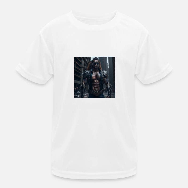 Future Cyberpunkt Warrior Kids Functional T-Shirt