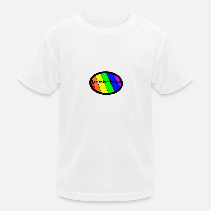 BERLINER-FREAK Logo - Kinder Funktions-T-Shirt - Weiß