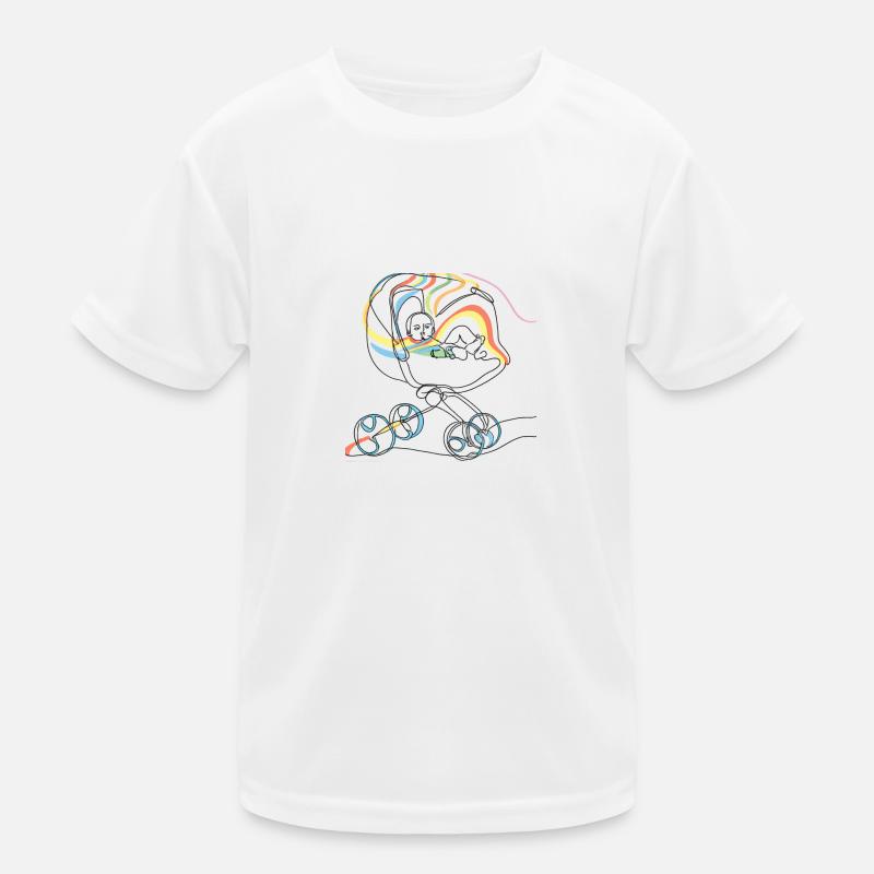 Arc-en-ciel de Kinderwagnrainbow T-shirt sport Enfant