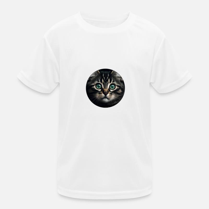 süßes Tabby-Kätzchen mit großen Augen Kinder Funktions-T-Shirt