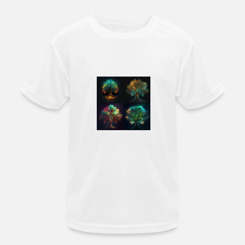 Ein Baum - Kinder Funktions-T-Shirt - Weiß