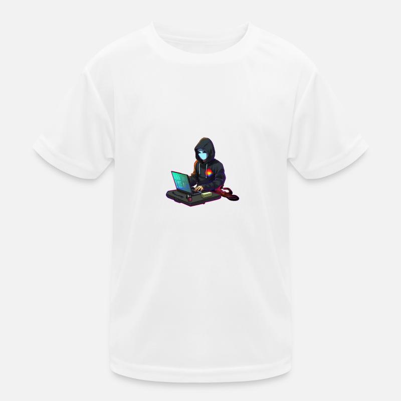 Codeur concentré - T-shirt sport Enfant - blanc