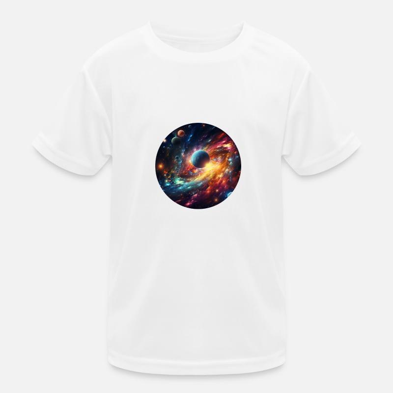 Farbenfrohes Universum Kinder Funktions-T-Shirt