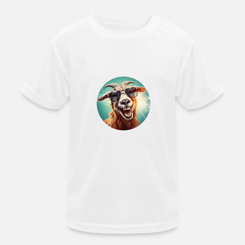 Chèvre avec beaucoup de joie de vivre T-shirt sport Enfant