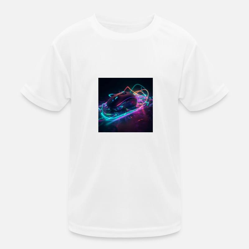 Mouse neon art Kids Functional T-Shirt