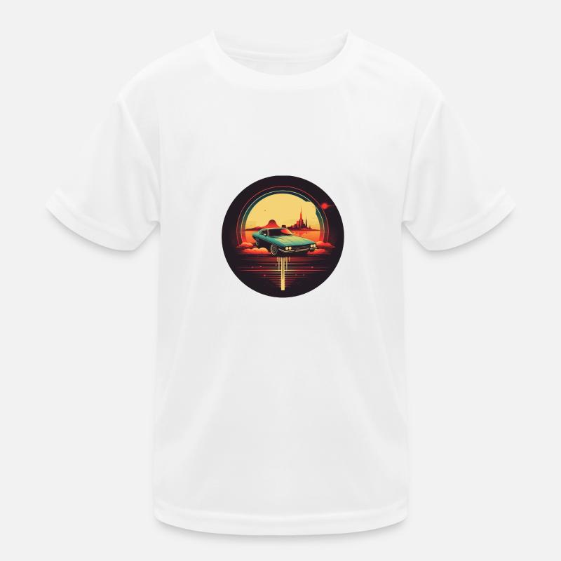 Futuristische Nostalgie - Retro Auto Kinder Funktions-T-Shirt