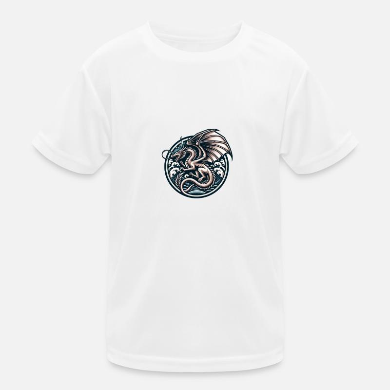 Wunderschönes Drachen-Design Kinder Funktions-T-Shirt