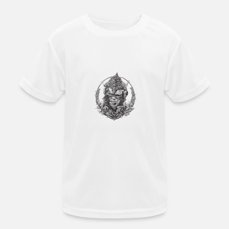 abstrakter Affe - Kinder Funktions-T-Shirt - Weiß