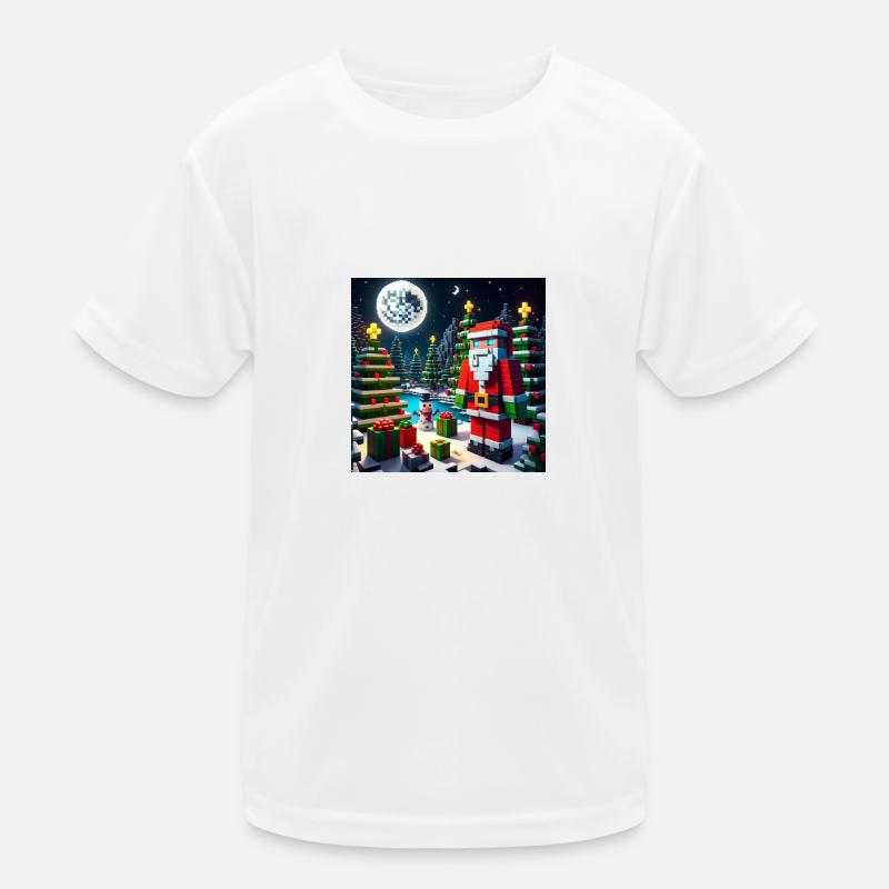 Père Noël dans le style pixel T-shirt sport Enfant