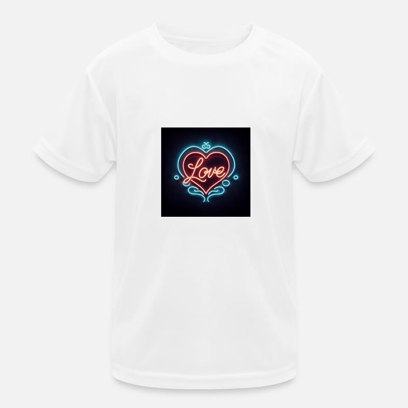Neon Heart Kids Functional T-Shirt