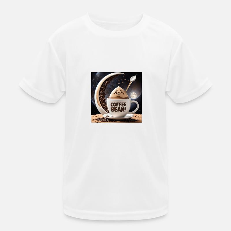 Coffee Bean Moon Cup Kids Functional T-Shirt