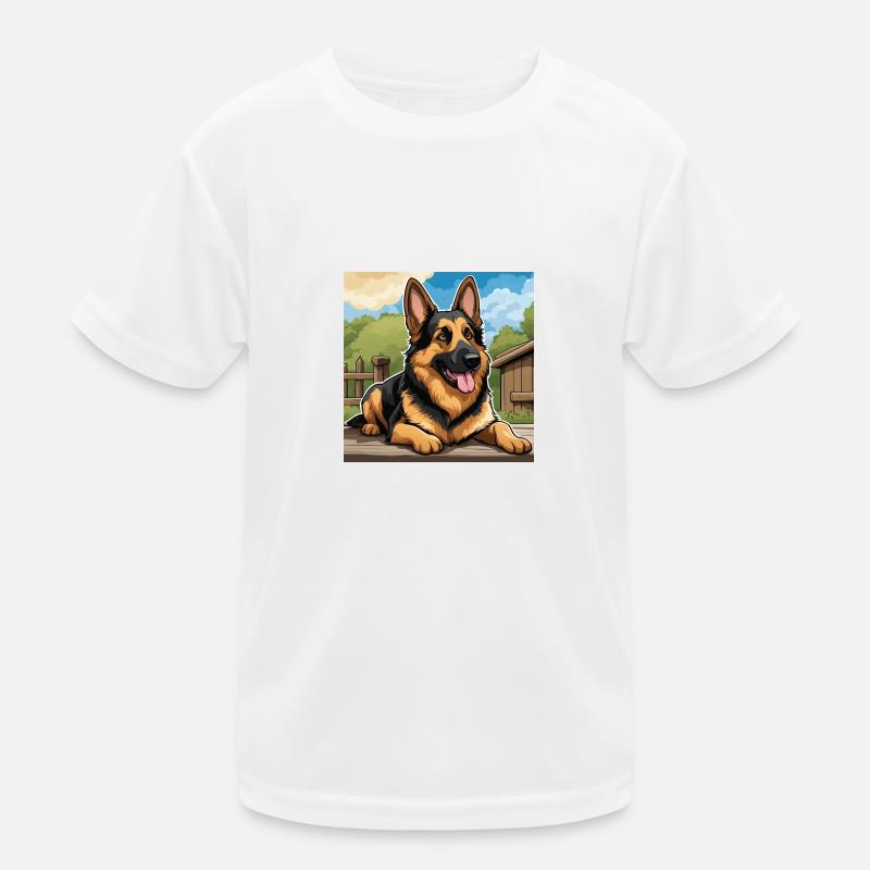 Schäferhund Kinder Funktions-T-Shirt
