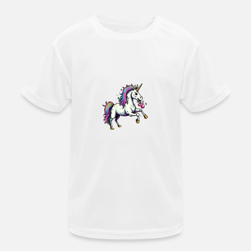 Crazy Unicorn Kids Functional T-Shirt