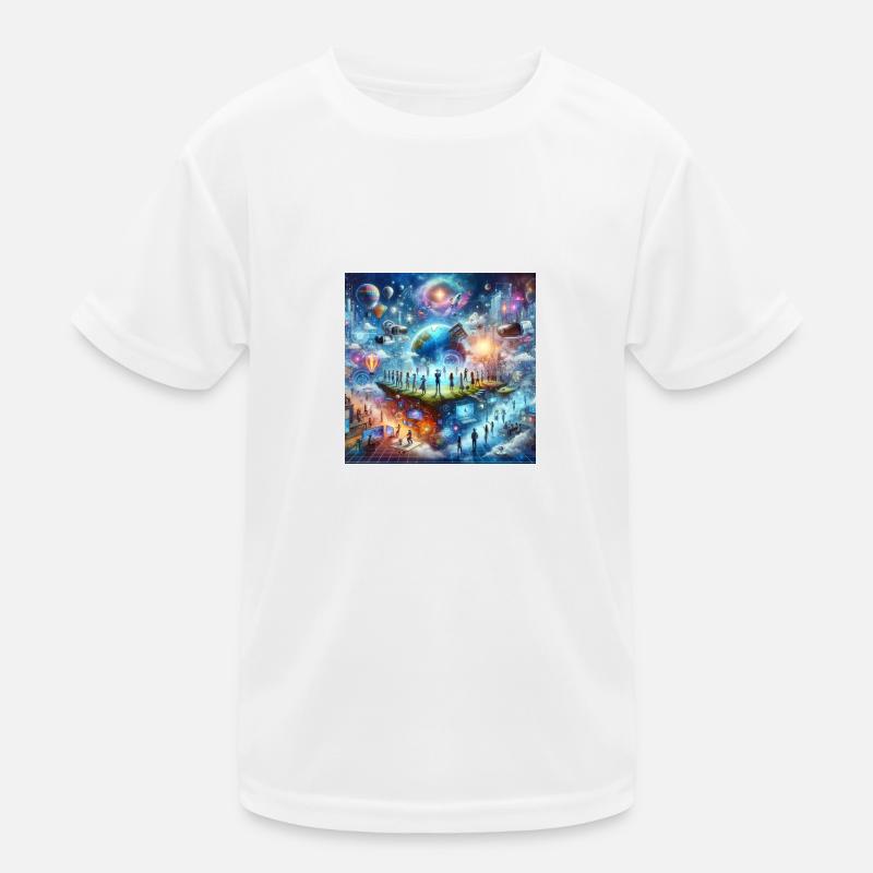 Komm ins Metaverse Kinder Funktions-T-Shirt