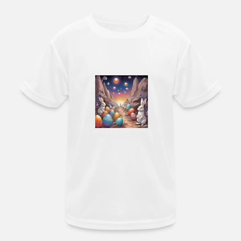 Farbenfrohes Ostern Kinder Funktions-T-Shirt