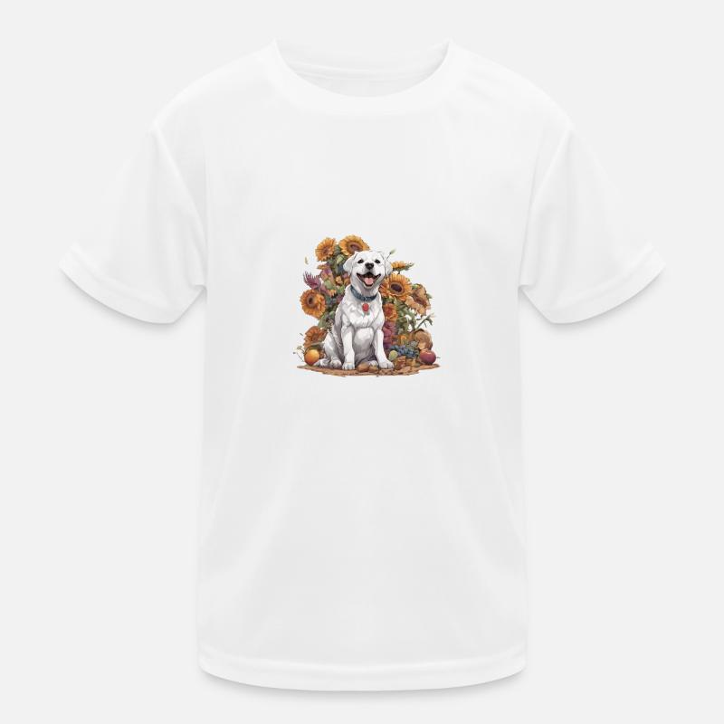 Chien mignon Chien Anime Design T-shirt sport Enfant
