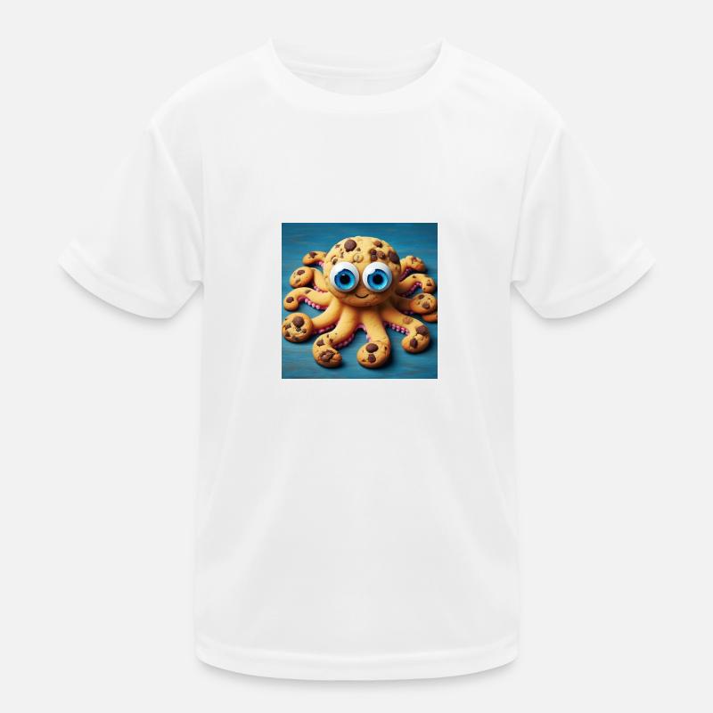 Cookiekrake - Kinder Funktions-T-Shirt - Weiß