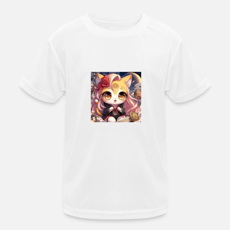 Cheerful kitten Kids Functional T-Shirt