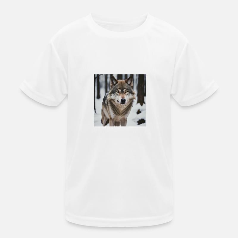 Wolf - Kids Functional T-Shirt - white