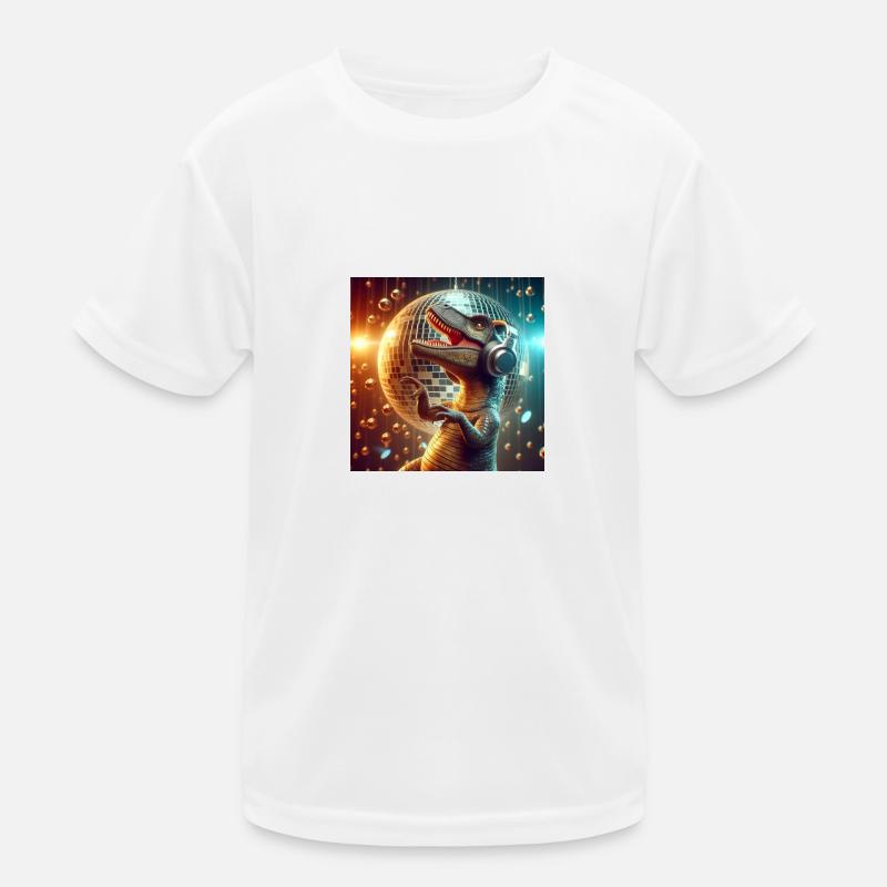 Tanzender Disco Dino Kinder Funktions-T-Shirt