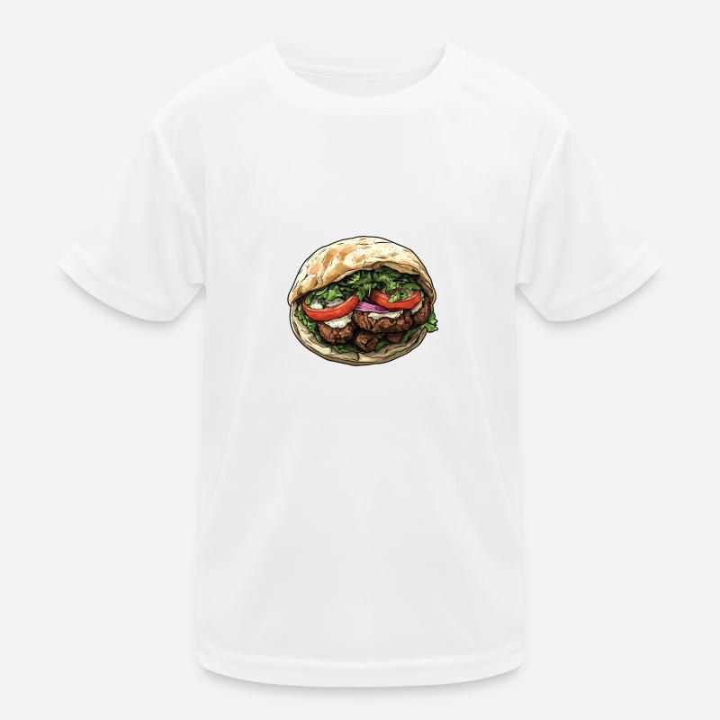 Frisch, lecker, authentisch: Falafel-Wrap Kinder Funktions-T-Shirt
