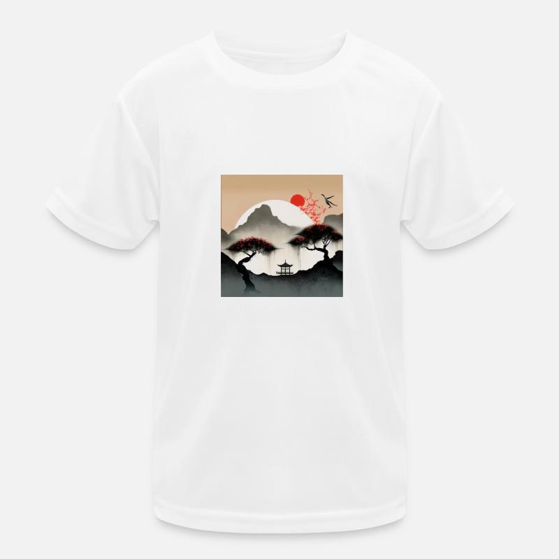 Chinesische Landschaft Kinder Funktions-T-Shirt