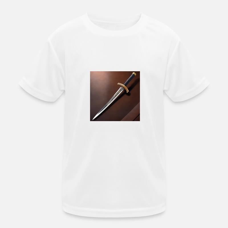 Samurai Sabre Poster Design Kids Functional T-Shirt