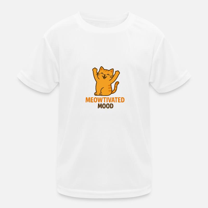 Meowtivated Mood – Energized Cat Vibes Kids Functional T-Shirt