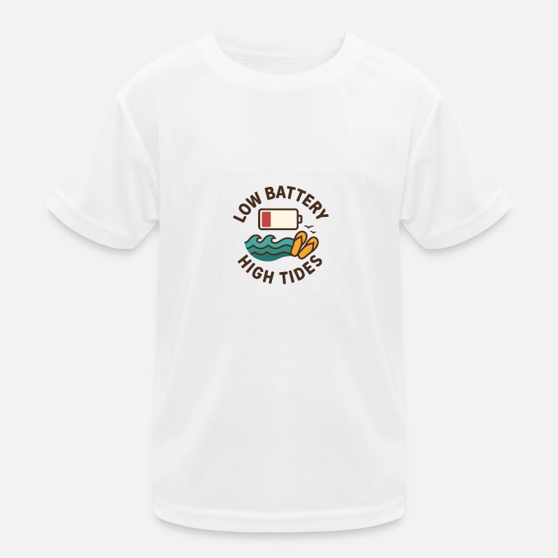 Low Battery, High Tides Kinder Funktions-T-Shirt