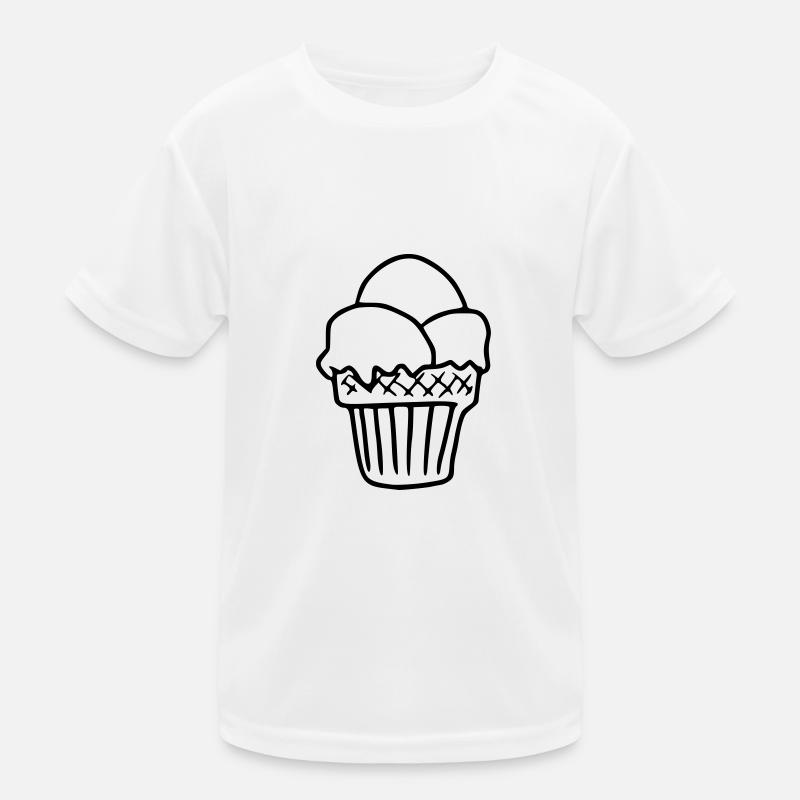 Emoji Eiscreme Skizze Eis Sticker Kinder Funktions-T-Shirt