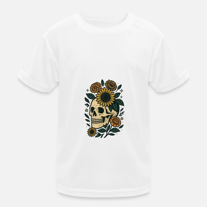 Crâne Botanique T-shirt sport Enfant