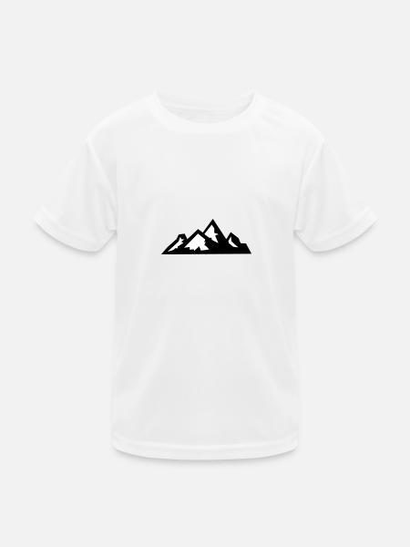 Mountains Mountain Mountains 08 - Kids Functional T-Shirt - white - Front