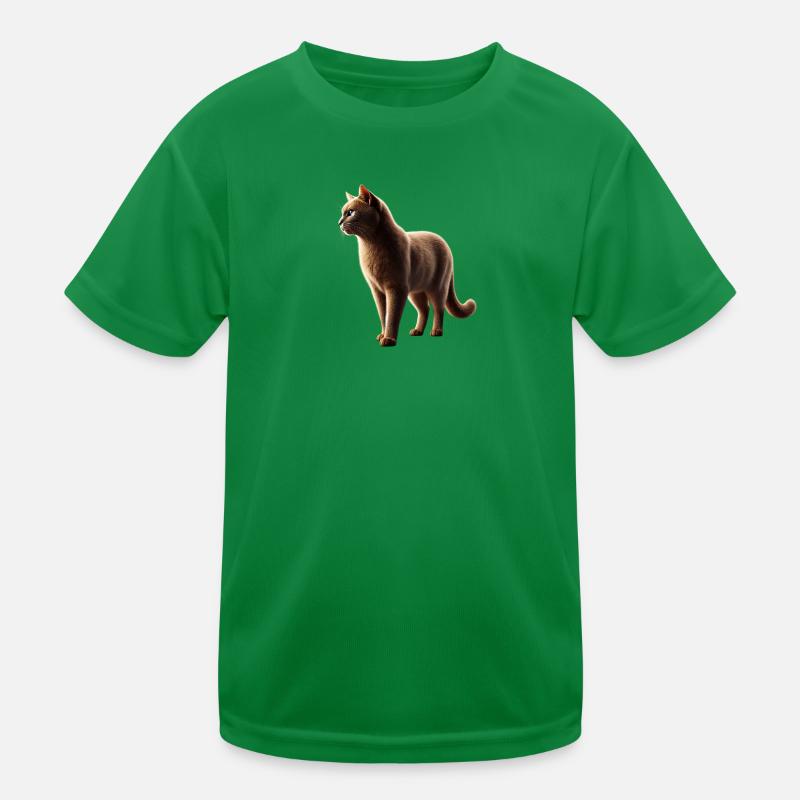 Cat Realistic Kids Functional T-Shirt