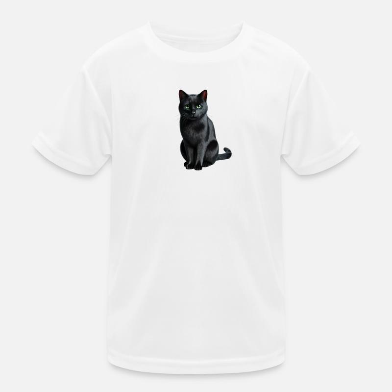 Chat noir T-shirt sport Enfant