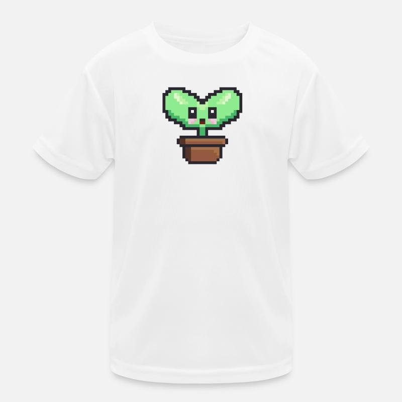 Pflanzliche Pixelkunst Kinder Funktions-T-Shirt