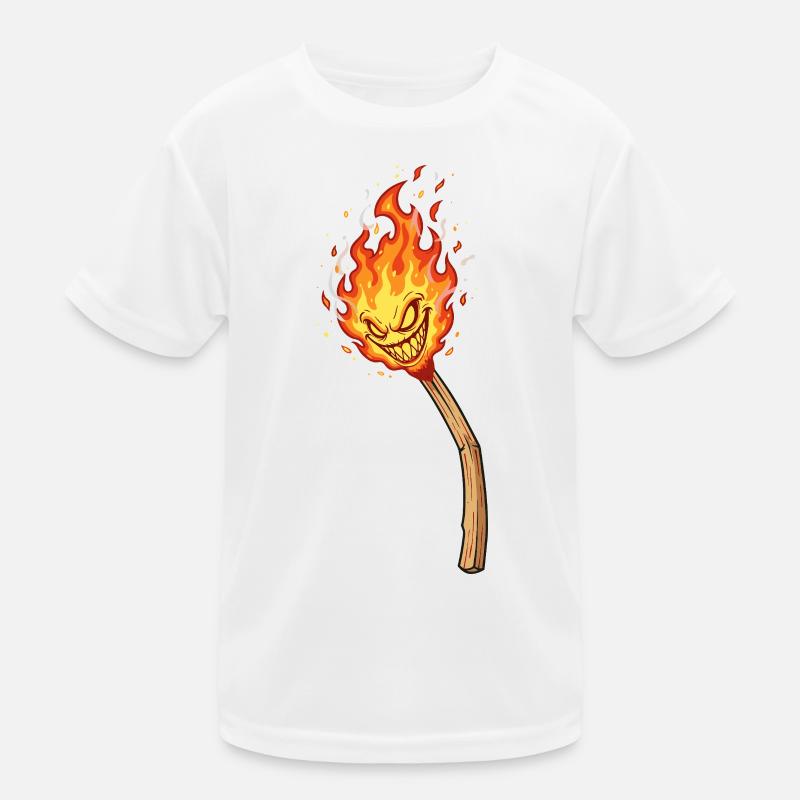 Lodernder Flammenkobold Kinder Funktions-T-Shirt