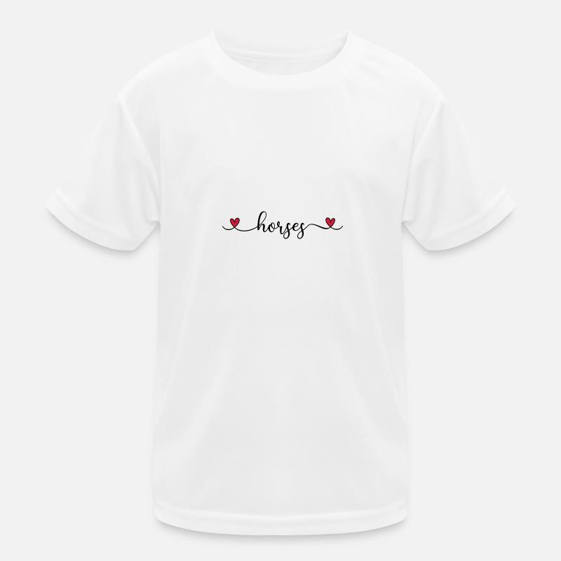 Ich liebe Pferde Kinder Funktions-T-Shirt