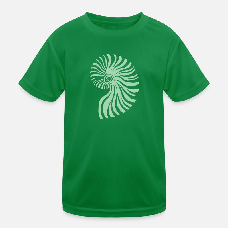 Ammonite vert pastel T-shirt sport Enfant