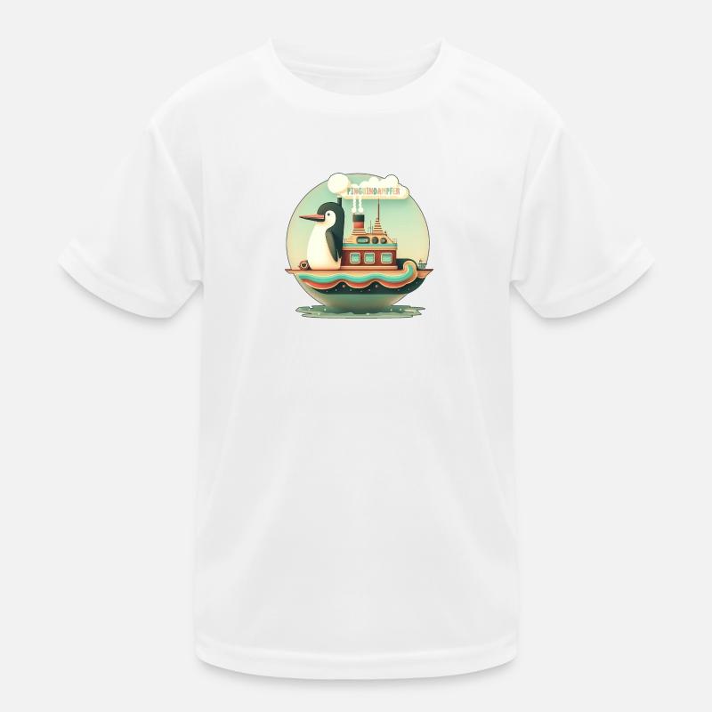 Pinguindampfer 2 Kinder Funktions-T-Shirt