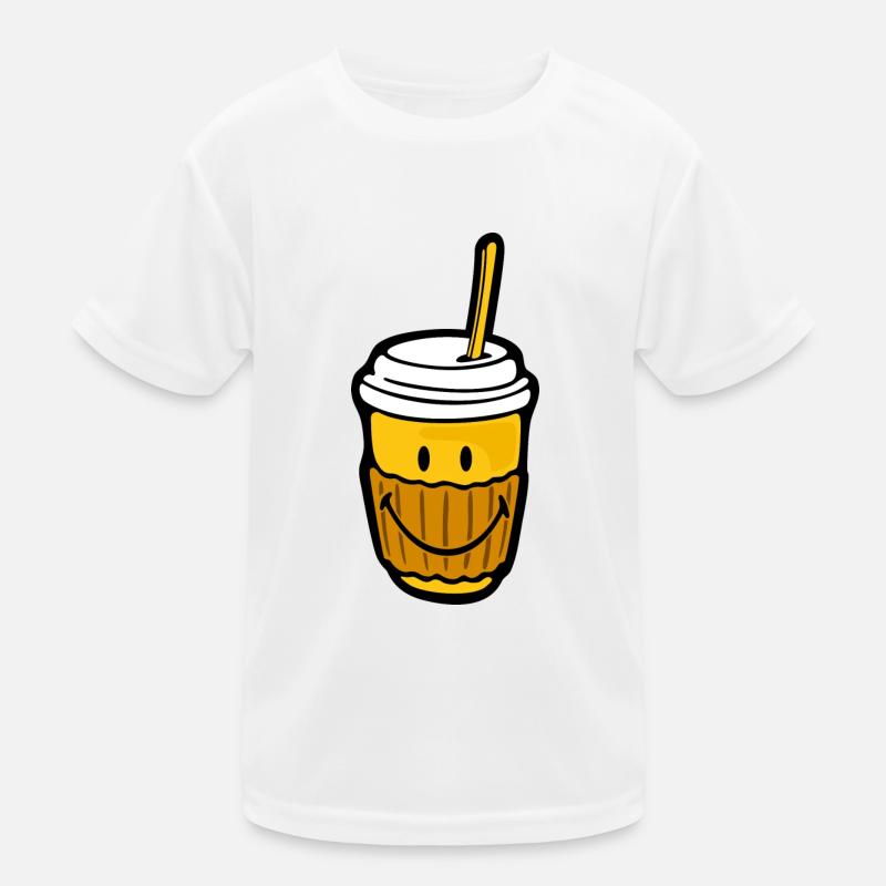 Smiley Coffee Take Away T-shirt sport Enfant