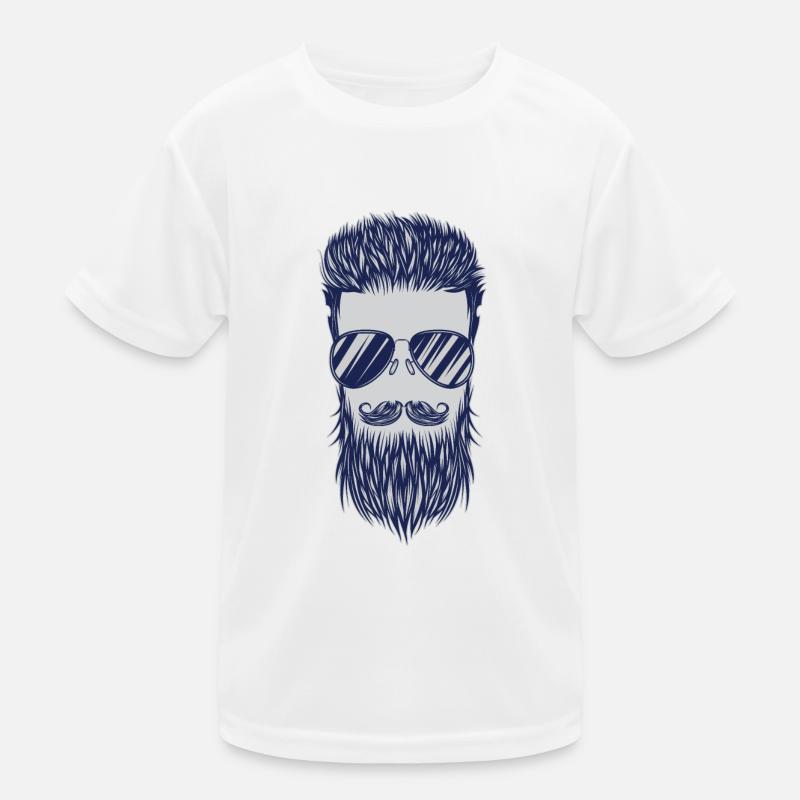 Mann Frisur Bart Kinder Funktions-T-Shirt