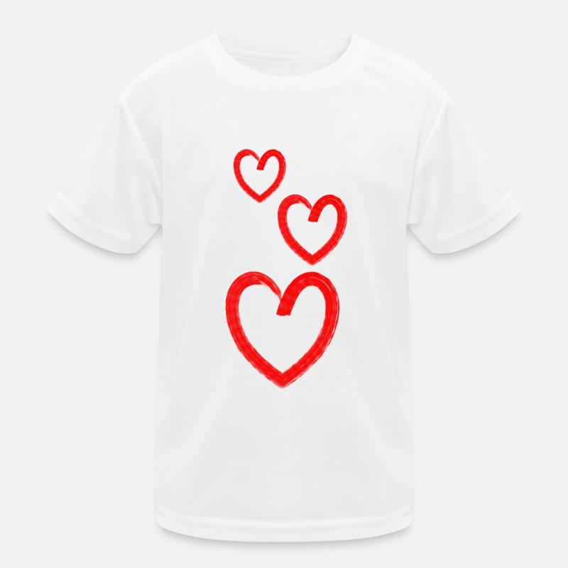 Trois cœurs battent pour l’amour - Saint-Valentin T-shirt sport Enfant