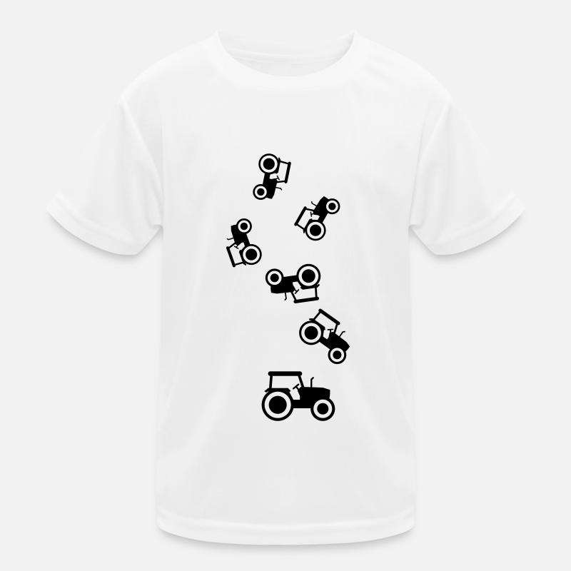 Tractor icon silhouette Kids Functional T-Shirt
