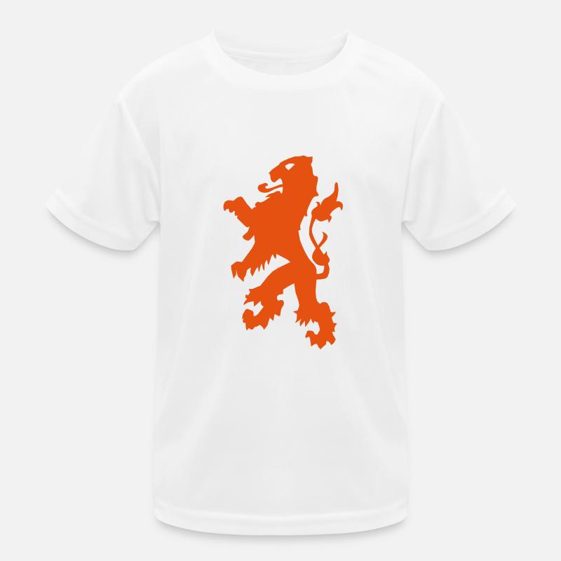 leeuw van oranje T-shirt sport Enfant