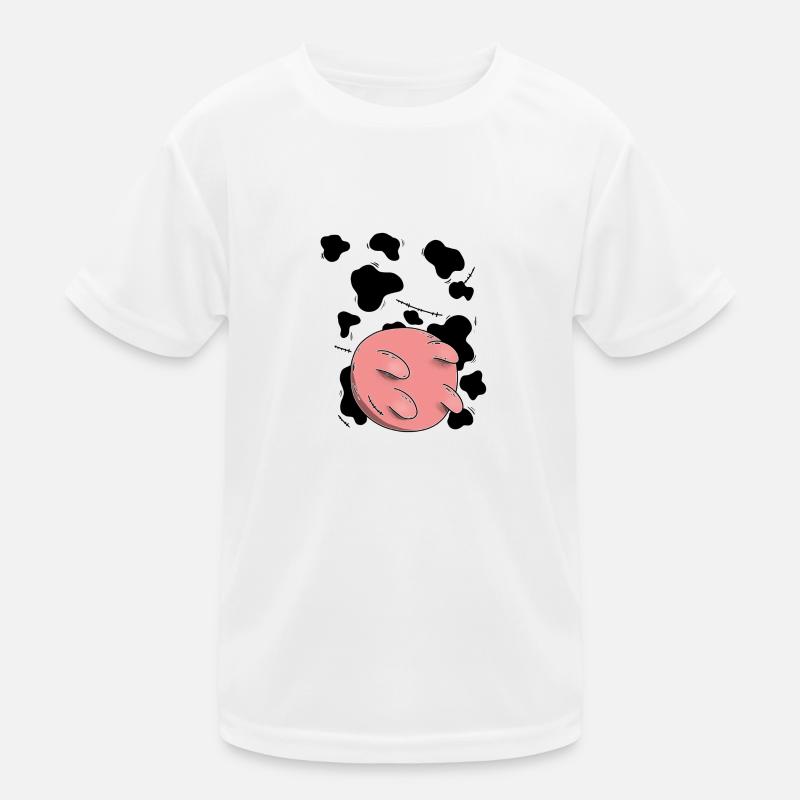 Conception du pis de vache - T-shirt sport Enfant - blanc
