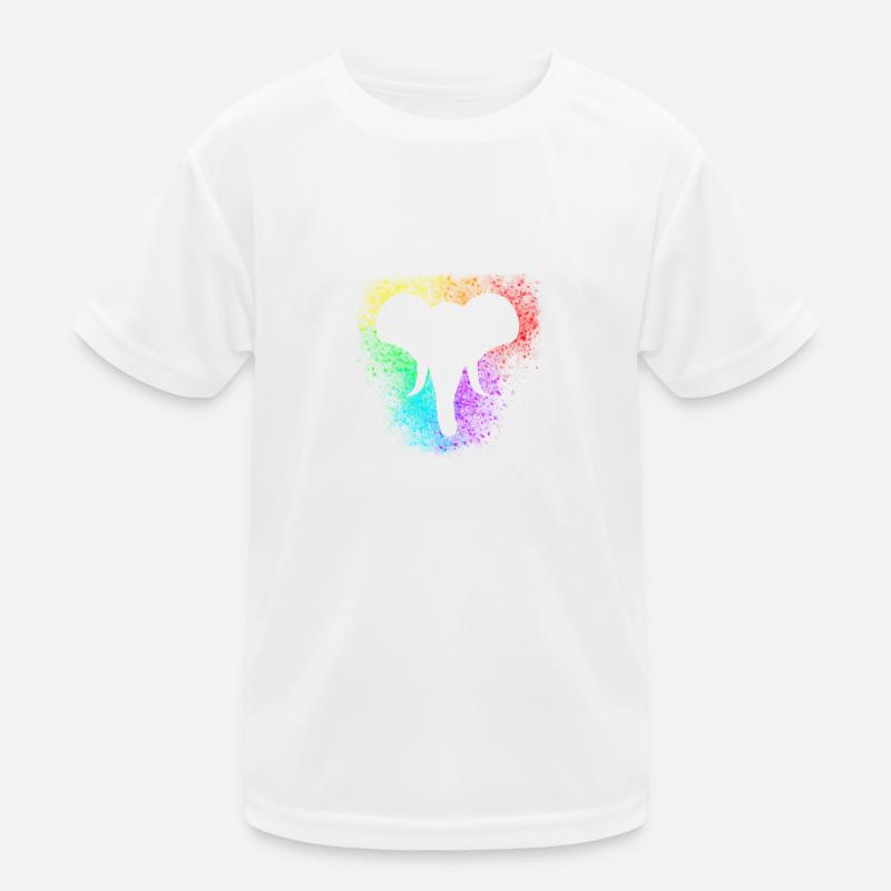 Rainbow splash tête d’éléphant T-shirt sport Enfant